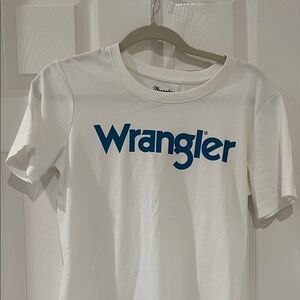 NEW Wrangler White Tee with Blue Graphic